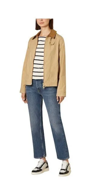 Barbour Women's Beige Campbell Showerproof Jacket Size 12 thumbnail 1