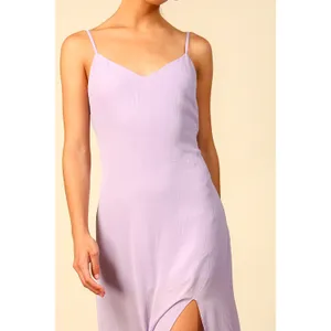 Anthropologie Line & Dot Mara Slip Maxi Dress Size Small Lavender Cocktail Chic thumbnail 8