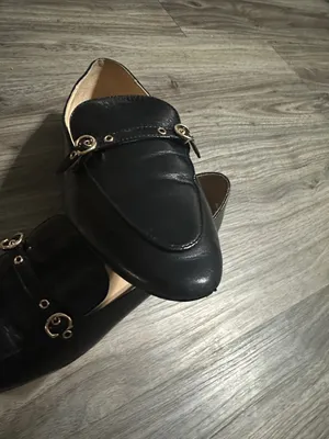 Coach Isabel Black Leather Loafers Pointed Toe Slip On Flats. thumbnail 9