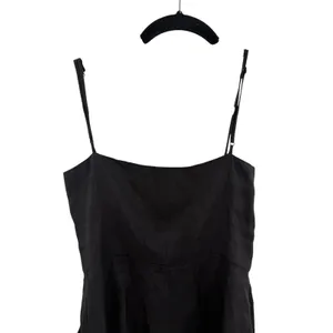 Reformation Blanca Linen Romper Black Button‎ Front Sleeveless Size 00 thumbnail 9