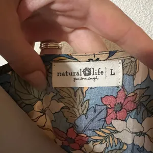 Natural Life Claire Maxi Dress in Blue Tan lilies WOMENS LARGE thumbnail 6