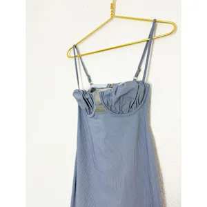 Montce Swim X Olivia Culpo Dark Denim Petal Long Slip Dress Size Medium thumbnail 7