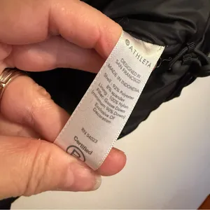 Athleta Black Quilted Vest Womens Small thumbnail 5