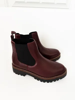Caslon Miller Water Resistant Chelsea Boots in Burgundy Leather Size 5.5 NWOB thumbnail 3