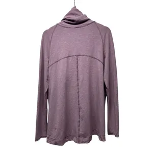 Lululemon Women Coast Easy Wrap Jacket Sz‎ 8 French Terry Heathered Misty Merlot thumbnail 4