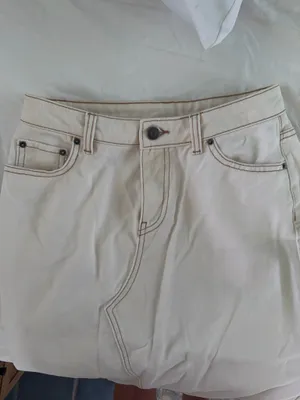 Future Collective cream denim skirt Size 0 #denim #skirt thumbnail 4