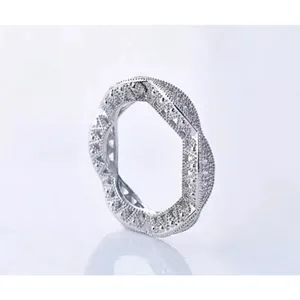 NEW 1 Ct Pretty Pave Simulated‎ Diamond Eternity Wedding Band Ring, Size 10 thumbnail 15