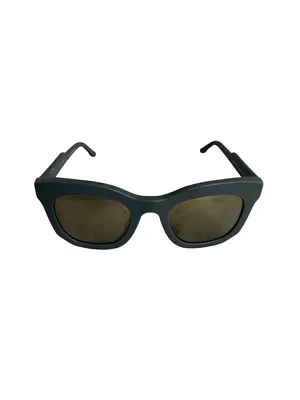 Stella McCartney Gray Square Frame Mirrored Lens Sunglasses Gold Trim Women's thumbnail 8