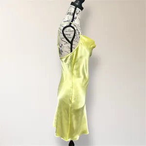 New Jump Apparel M Yellow Satin Cowl Neck Bodycon Mini Dress Prom Homecoming‎ thumbnail 5