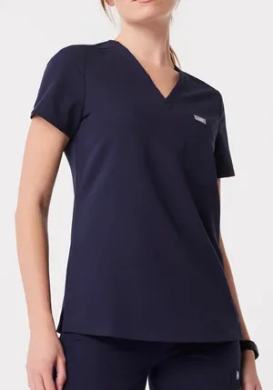 FIGS Navy Catarina Scrub Top thumbnail 1