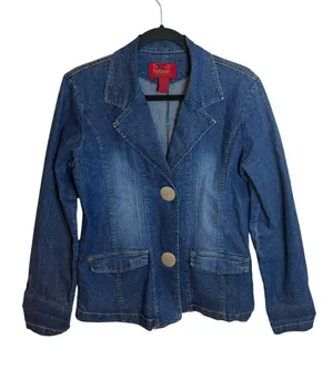 Paris Blues Vintage Y2K Denim Blazer Jacket thumbnail 1