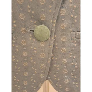 Caslon Blazer Light Blue and White Size M Floral Pattern Single Button Closure thumbnail 6