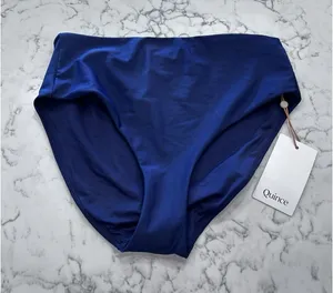 NWT Quince Deep Navy High Rise Bikini Bottoms Size Small thumbnail 1