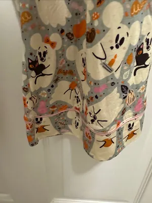 Disney Mickey Ghost Halloween Pajama Bottoms Lounge with Drawstring 🎃 👻 thumbnail 4