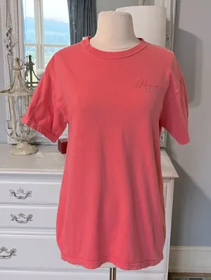 Comfort Colors Rosies Cantina Tshirt Womens Small Short Sleeve Shirt Cotton Coral thumbnail 1