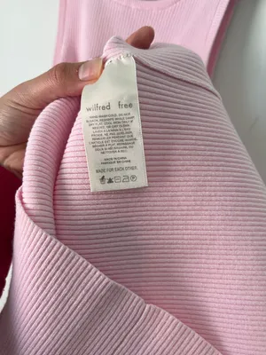 Aritzia Pink Ribbed Tank Dress with Front Cutout SZ MEDIUM thumbnail 3