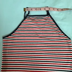 Garage red blue and white striped tank top thumbnail 6