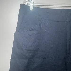 Rag & Bone Navy Blue Linen Blend Wide Leg Cropped Trousers Pants Womens 12 thumbnail 2