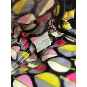 Vera Bradley Floral Cosmetic Bag Zip Closure‎ Black thumbnail 10