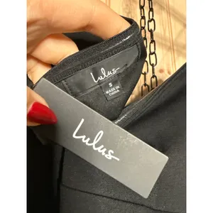 NWT Lulus After Hours Black Strapless Ruffled Maxi Dress Party Holiday Size S thumbnail 6