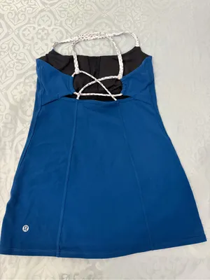 lululemon athletica Royal Blue Tank with White Braided Straps thumbnail 2
