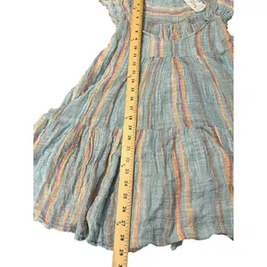 Free People One Maia Wrap Dress Women's Size Small Gauzy‎ Striped Flowy #K13-1 thumbnail 8