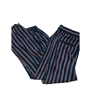 ANTHROPOLOGIE Striped Silky Tie Joggers in Black/Red‎ sz small thumbnail 10