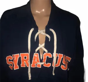 Spirit Jersey Syracuse University Lace Up Top thumbnail 3