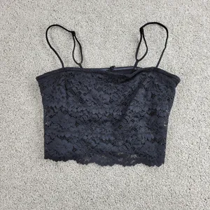 Urban Outfitters x Out from Under Womens Tube Top Medium Black Iris Lace Bra thumbnail 2