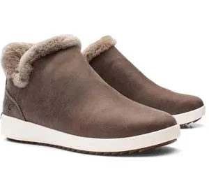 Olukai Malua Hulu Brown Leather Fur Lined Slip On Boots Women’s Shoe Size 8.5 thumbnail 1