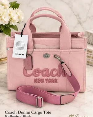 NEW Coach Denim Cargo Tote Ballerina Pink Standard CBG45 NWT thumbnail 1