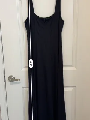 Loft Ribbed A Line Midi Dress Sz 10 NWT Ponte Knit Fit and Flare Zip Back thumbnail 6