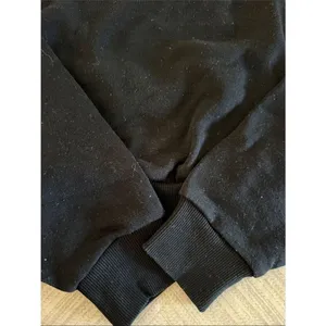 Alo Yoga Accolade Cropped Crew Pullover Sweatshirt Small Black French Terry thumbnail 4