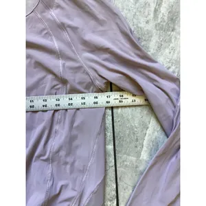Lululemon Lavender Purple Twist Front Mesh Back Long Sleeve Active Top Women 6 thumbnail 4
