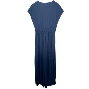 NEW Halara Navy Blue Knit V-Neck Wrap Casual Wide Leg Jumpsuit Womens Size M thumbnail 4