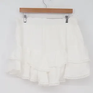 Unbranded Skort Womens 2XL Ruffle Tiered White Eyelet Lace Trim Mini Excellent thumbnail 5