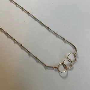 Gold Three Circle Necklace thumbnail 2