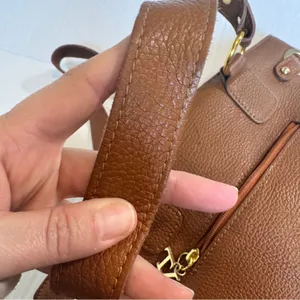 Vintage Tuscany Leather Tan Tote Bag Handbag Purse Classic thumbnail 7