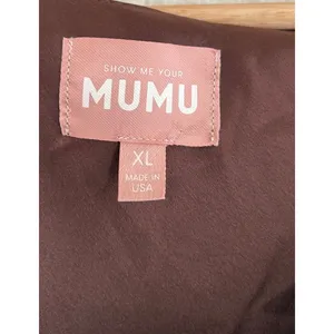 Show Me Your Mumu Jodie Dress in Chocolate Luxe Satin XL NWT thumbnail 5