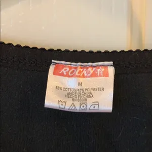 Rocky fitted black long sleeve top Size M thumbnail 2