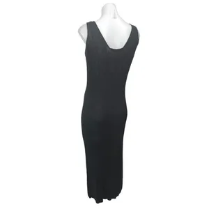 Zara Black Knit Sleeveless Cami Camisole Pullover Tank Bodycon Maxi Dress Size M thumbnail 2