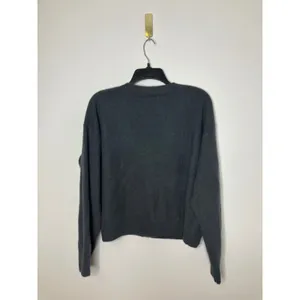 Aqua cashmere dark gray v-neck cardigan sweater long sleeve women's size large‎ thumbnail 7