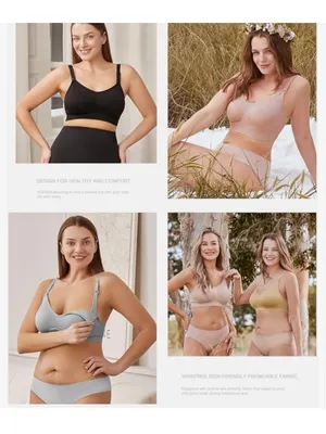 NEW 3 Pk Full Bust Seamless Nursing Maternity Bras Bralette XL thumbnail 8