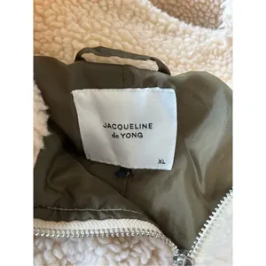 Jacqueline de Yong JDY Jdyiza Teddy Jacket Cream Sherpa Green Quilted XL thumbnail 2