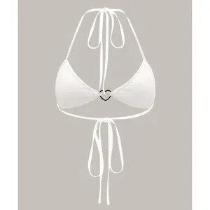 SHEIN ICON Rhinestone Heart Ring Backless Halter Top in White, Size S​​​​​​​ thumbnail 2