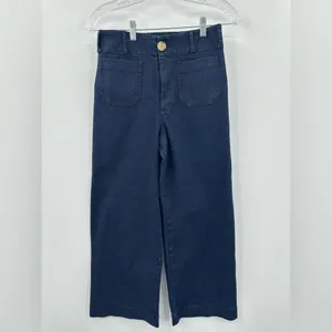 Anthropologie Maeve Women's The Colette Sparkle Blue Crop Wide Leg Jeans Size 25 thumbnail 2