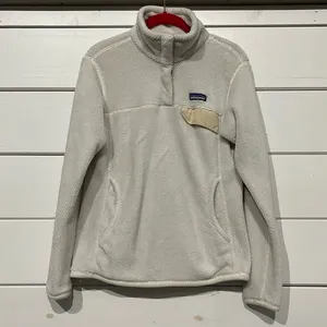 Patagonia Re-tool Snap T Fleece Pullover Ivory Medium thumbnail 2