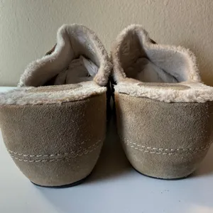 Sonoma 8 Tan Elsie Straw Suede Sherpa Lined Clog Mule Buckle Boho Fall‎ Winter thumbnail 5