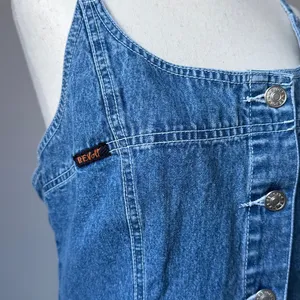 Revolt Vintage Blue Denim Button-Front Dress Knee Length Summer Western Classic thumbnail 5