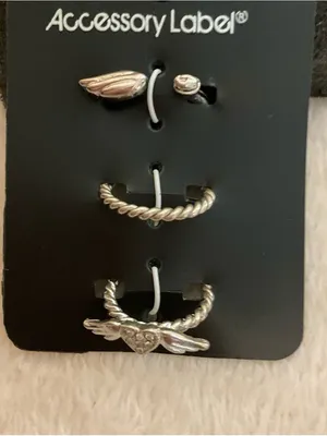 Mixed Metal Hair Rings Set - Gold, Silver, Rose Gold thumbnail 4